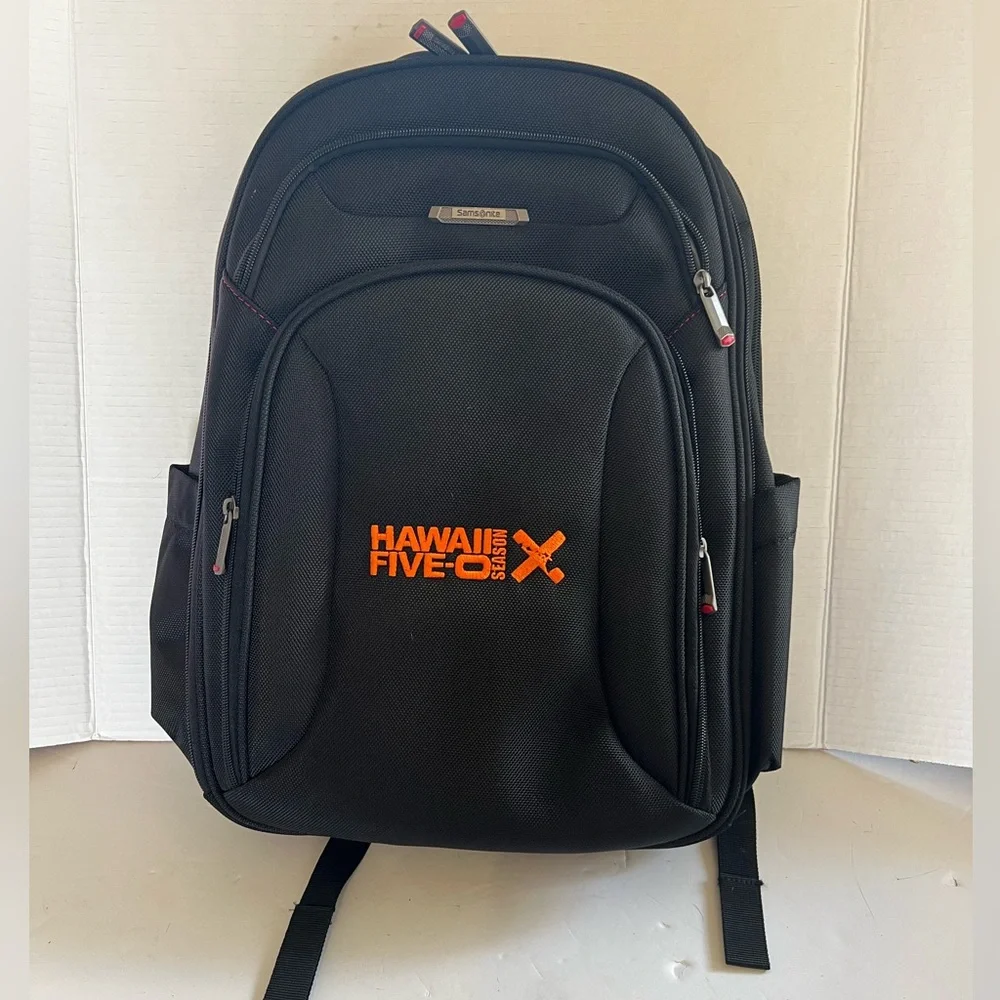 Samsonite Black Backpack with Orange Accents